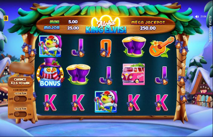 Игровое поле Aloha King Elvis с гавайским фоном