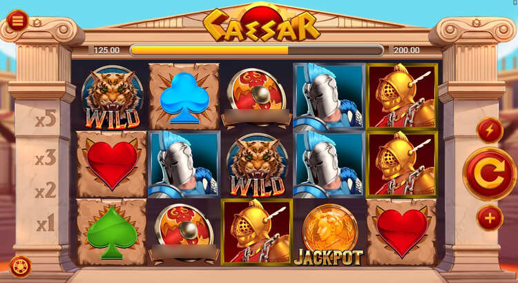 Игровой автомат Цезарь на фоне Колизея