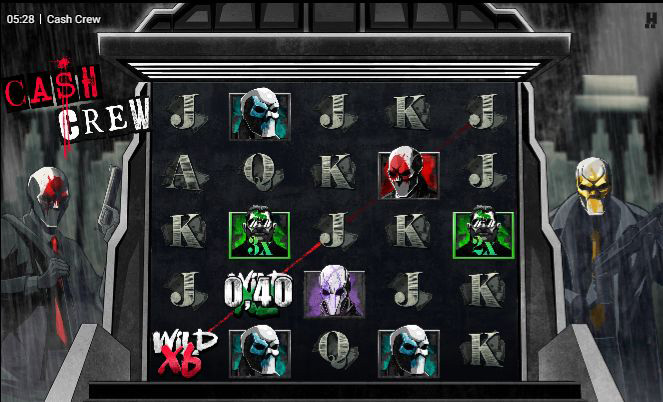 Игровое поле Cash Crew с символами грабителей