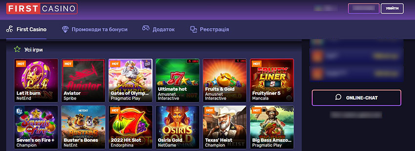Каталог популярных слотов и настольных игр в казино First