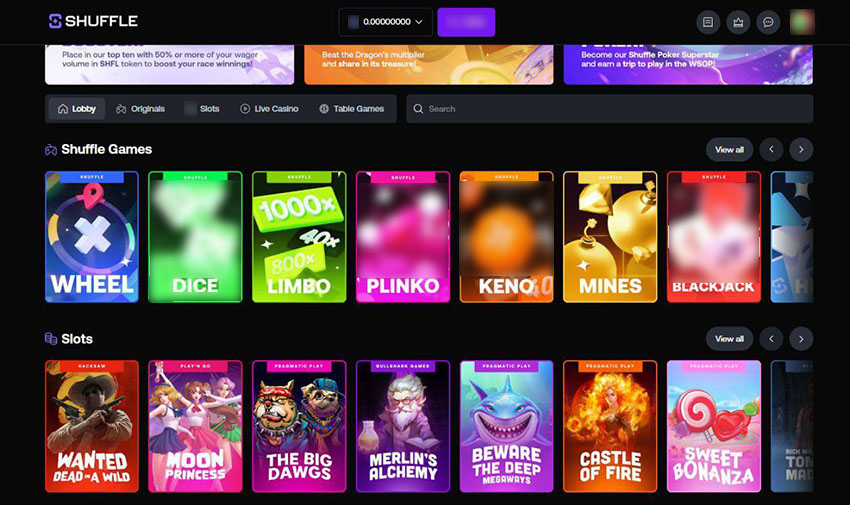 Новые игровые автоматы в Shuffle Casino