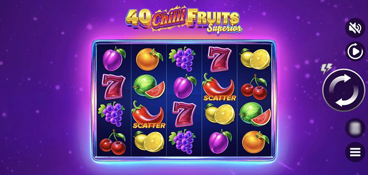 Игровой процесс в слоте 40 Chilli Fruits с выигрышной комбинацией на 40 линиях