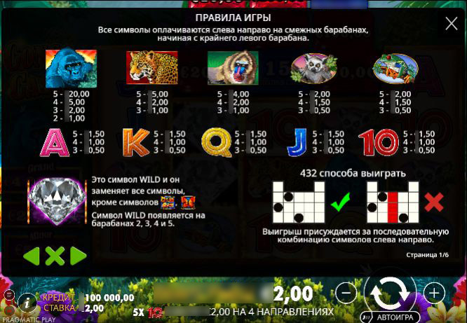 Фон слота Congo Cash с африканскими пейзажами и символами животных