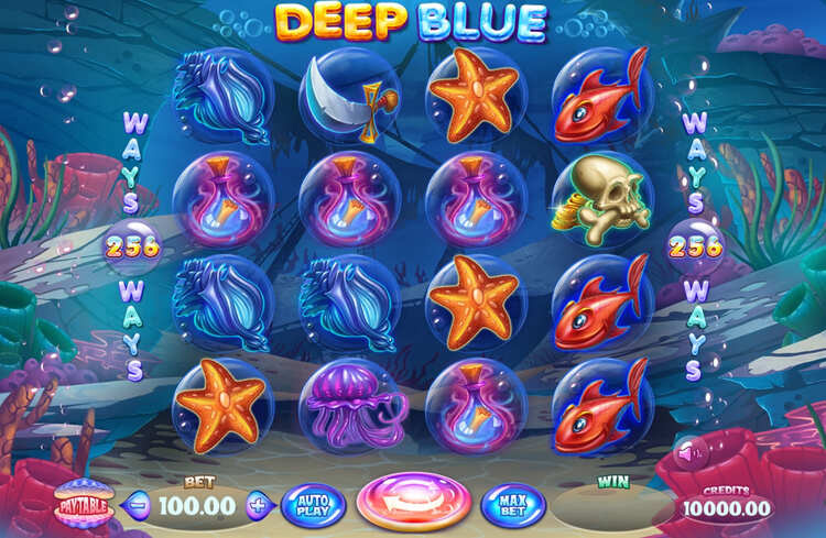 Игровое поле автомата Deep Blue с классическими символами