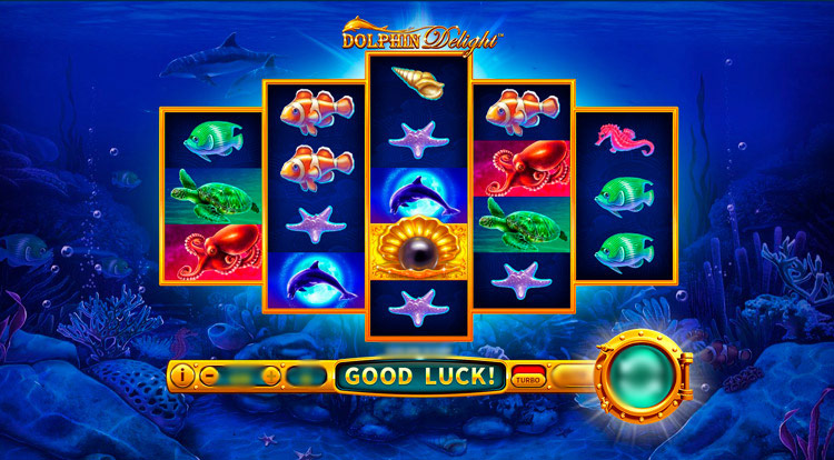 Игровое поле Dolphin Delight с необычной сеткой 3-4-5-4-3 и подводной тематикой