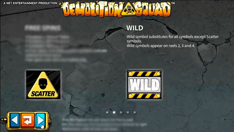 Персонажи слота Demolition Squad таблица Выплаты с высокооплачиваемыми символами
