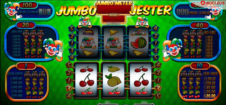 Все символы игрового автомата Jumbo Jester на чёрном фоне