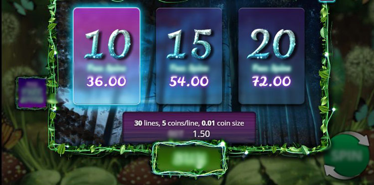 Pick-Me бонусный раунд Fairy Dust Forest — выбор скрытых призов из набора объектов