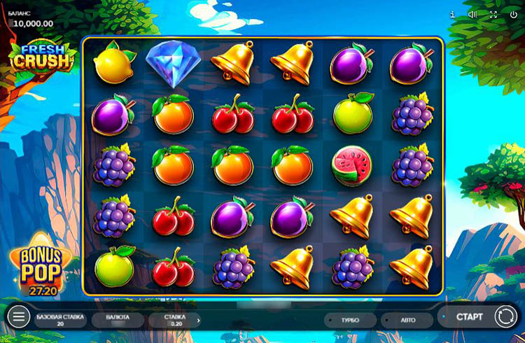 Игровой автомат Fresh Crush на экране онлайн казино