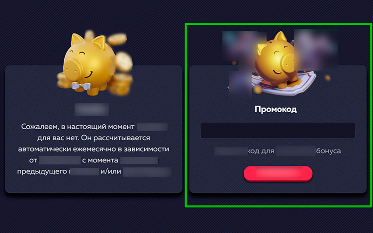 Поле для ввода промокода