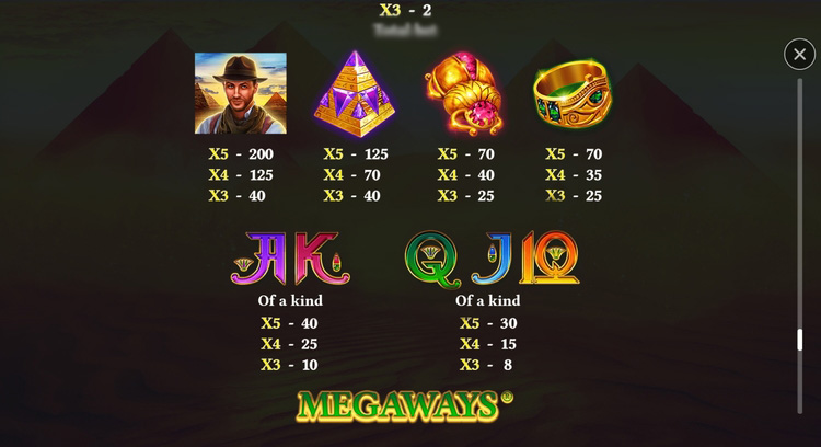 Набор символов и книга Wild Scatter в игровом автомате Book Of Gems Megaways