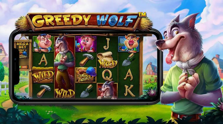 Финал бонуса: волк сдувает домики и открывает выигрыши