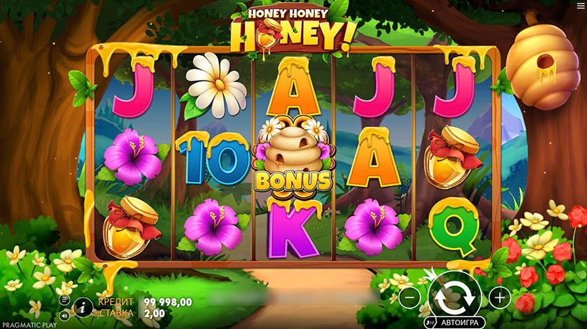 Игровой автомат Honey Honey Honey - общий вид