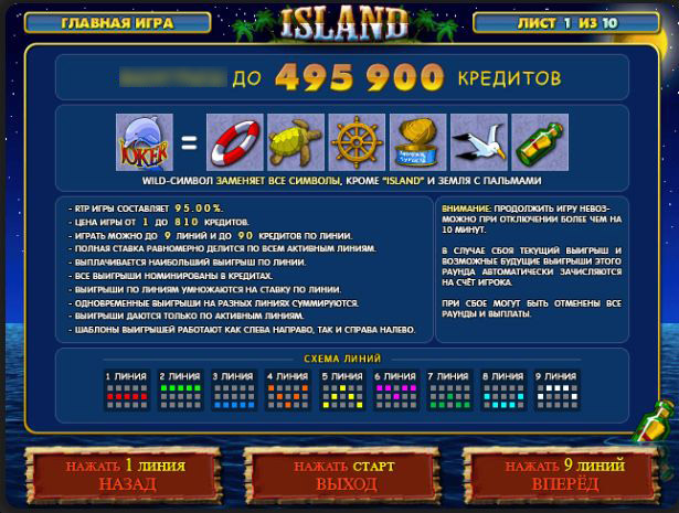 Символы слота Island: дельфин, черепаха, чайка, штурвал