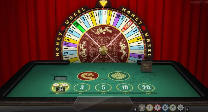 Колесо фортуны в современном казино с яркими секторами и указателем