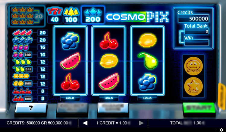 Игровой слот Cosmo Pix в стиле пиксельной космической аркады