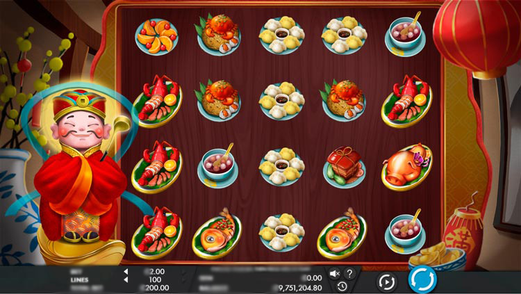 Символы игрового автомата God Of Cookery с изображениями блюд китайской кухни