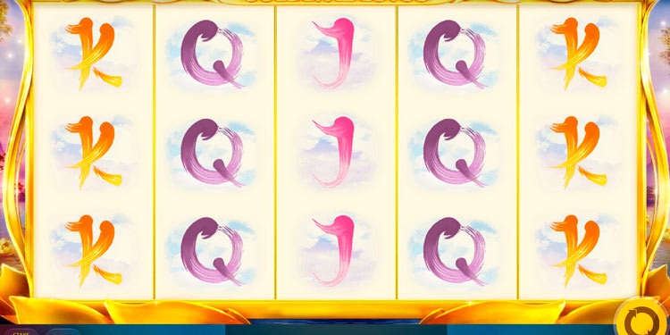 Игровой автомат Golden Lotus с восточной тематикой, лотосами и барабанами 5x3