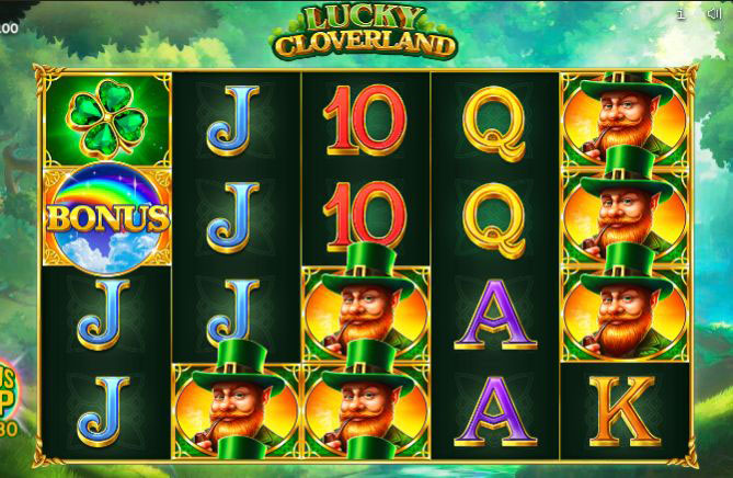 Игровое поле слота Lucky Cloverland
