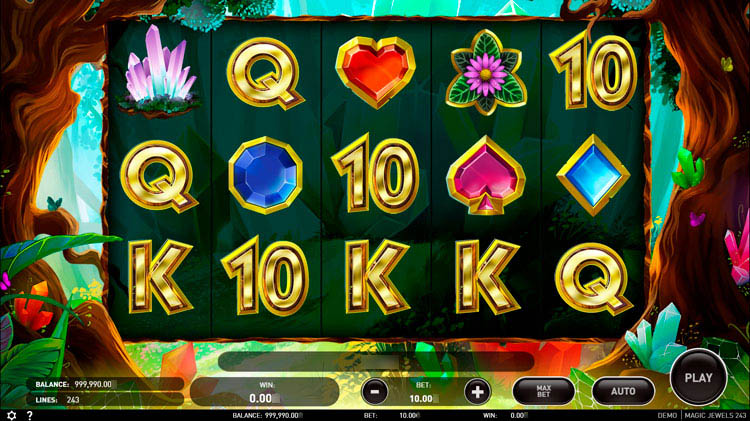 'Игровое поле слота Magic Jewels с драгоценными камнями