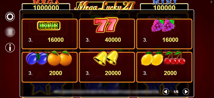 Символ Wild в слоте Mega Lucky 27, заменяющий недостающие символы на выигрышной линии