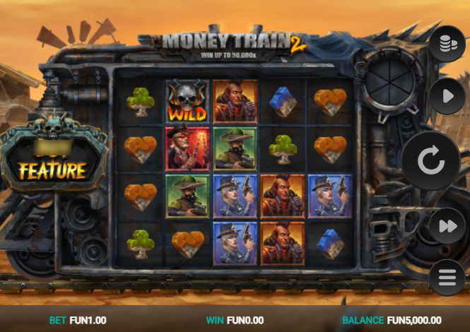 Игровое поле слота Money Train 2 в стиле стимпанк