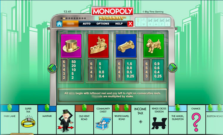 Мобильная версия Monopoly Megaways на экране смартфона