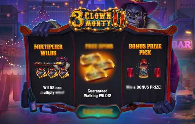 Бонусная игра Наперстки в слоте 3 Clown Monty 2