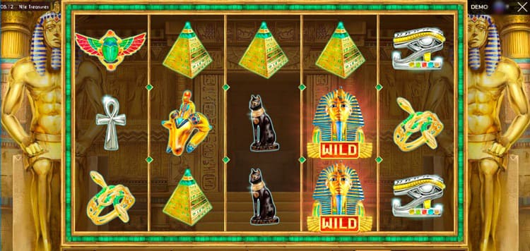 Игровой автомат Nile Treasures в египетском стиле