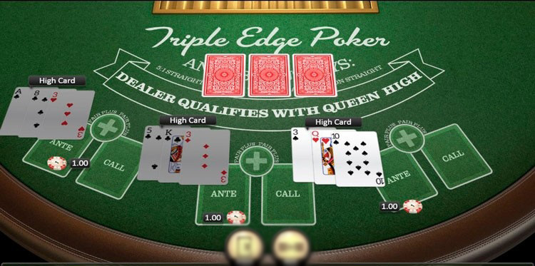 Triple Edge Poker игровой стол с тремя боксами