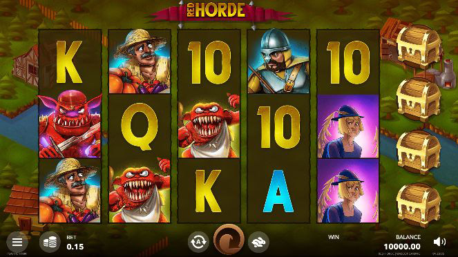 Игровое поле слота Red Horde