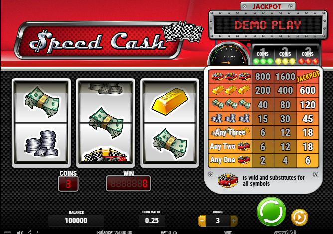 Игровое поле Speed Cash с машинами
