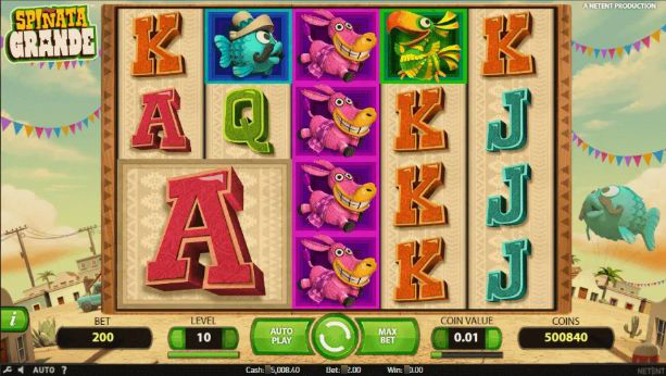 Игровое поле Spinata Grande с огромными символами-пиньятами