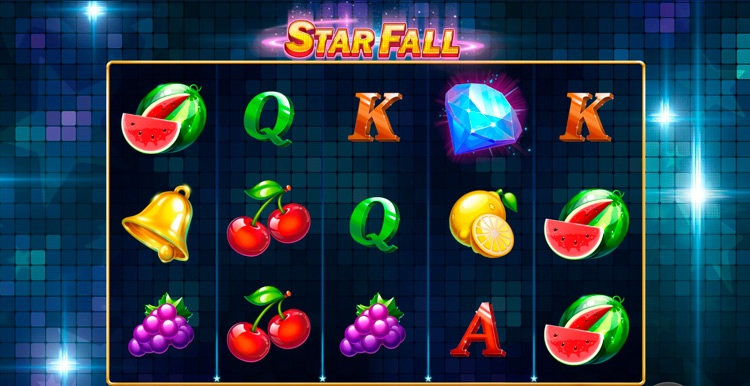 Игровой автомат Star Fall — основной экран с фруктами и звездами