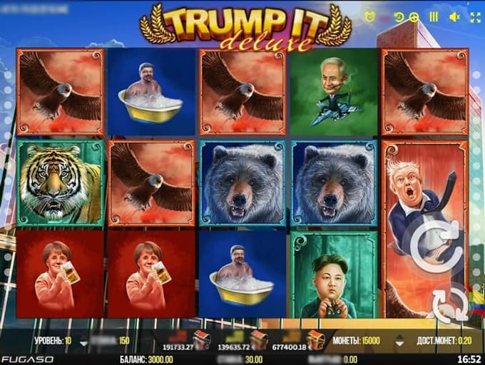 Игровое поле Trump It Deluxe с политическими персонажами
