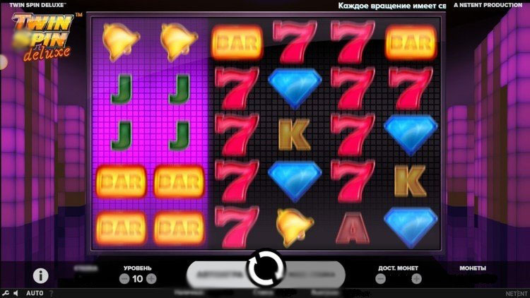 Интерфейс демо-версии игрового автомата Twin Spin Deluxe