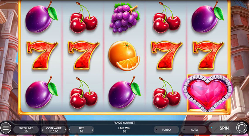 Слот Valentine's Heart интерфейс