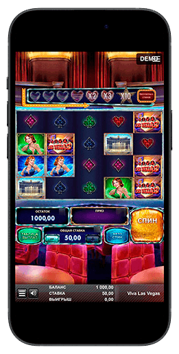 Игровое поле слота Viva Las Vegas с барабанами 5x4 и танцовщицами