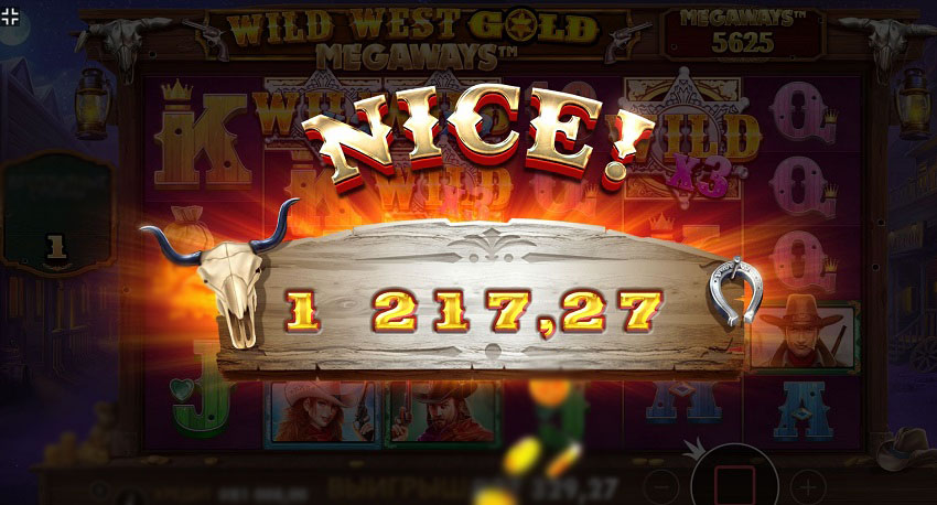 Крупный выигрыш в слоте Wild West Gold Megaways