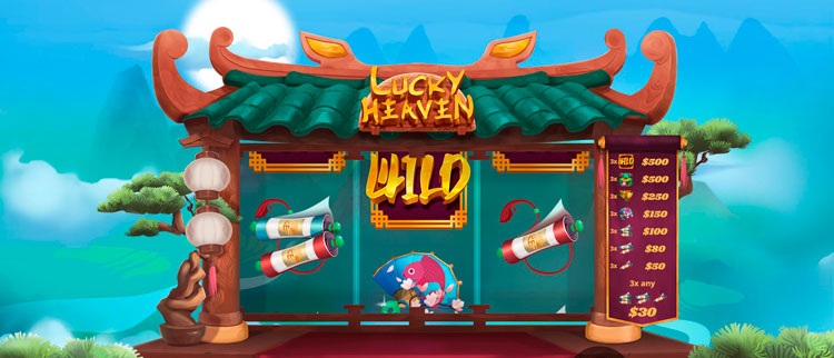 Игровой процесс слота Lucky Heaven с выпавшими двумя котами в ожидании респина
